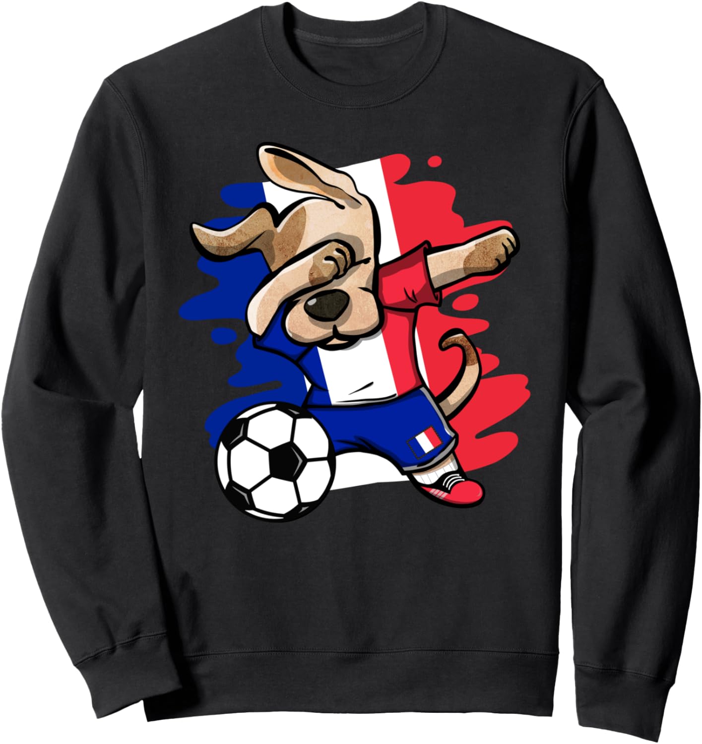 

Футболка с надписью «Dabbing Dog France Soccer Fan Jersey France Soccer Lovers, Black» Teeisle France Soccer, черный