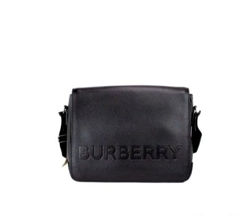 

Сумка-мессенджер Bruno Small из черной тисненой кожи с фирменным логотипом Burberry