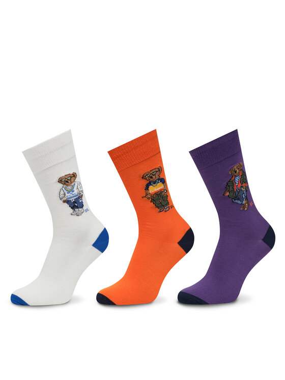 

Комплект из 3 высоких мужских носков 449973050001 Polo Ralph Lauren, мультиколор