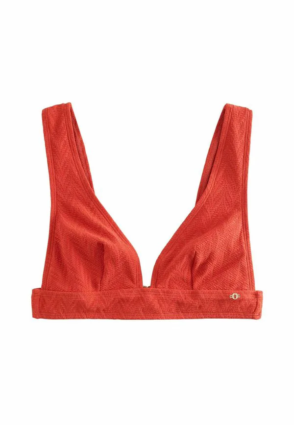 Бикини с глубоким вырезом и треугольным верхом Next, Red Jacquard Textured