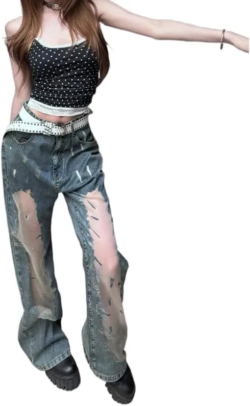 

Женские джинсы High Waist Baggy Y2k Loose Fitting от Rock Revival Pooyikoi