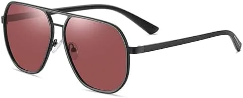 

Солнцезащитные очки для мужчин и женщин 2027 года, квадратная оправа, защита от УФ-излучения UV400, для вождения, рыбалки, плавания и пляжа MTZJH, 3375gun Deep Red