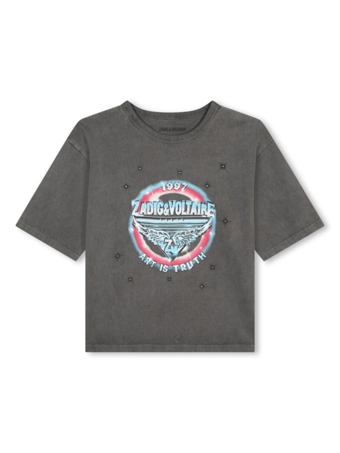 

Футболка с логотипом Zadig & Voltaire Kids, черный