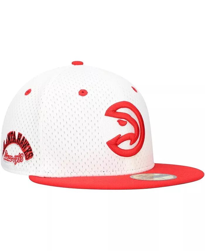 

Мужская белая/красная приталенная шляпа Atlanta Hawks Throwback 2Tone 59FIFTY New Era, белый