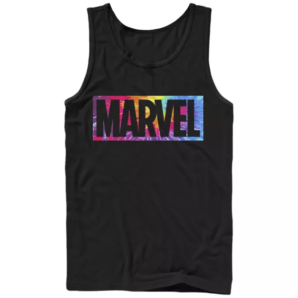 

Мужская майка с логотипом и эффектом тай-дай Marvel, черный