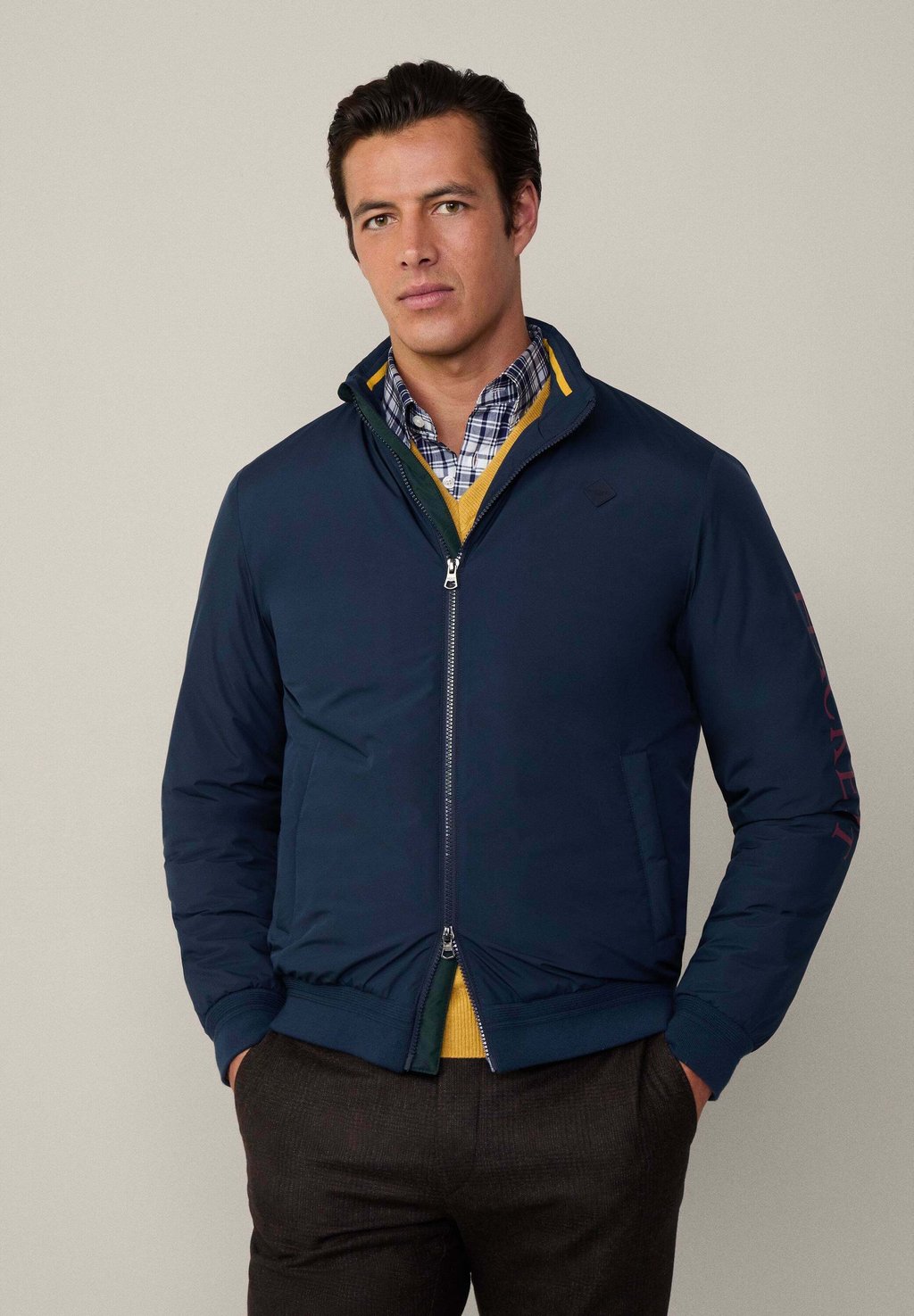 

Куртка-бомбер OUTDOOR HERITAGE LOGO Hackett London, синий