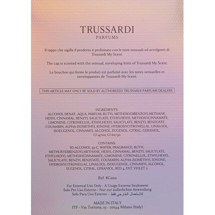 Туалетная вода-спрей для женщин My Scent 100 мл, Trussardi — фото 3