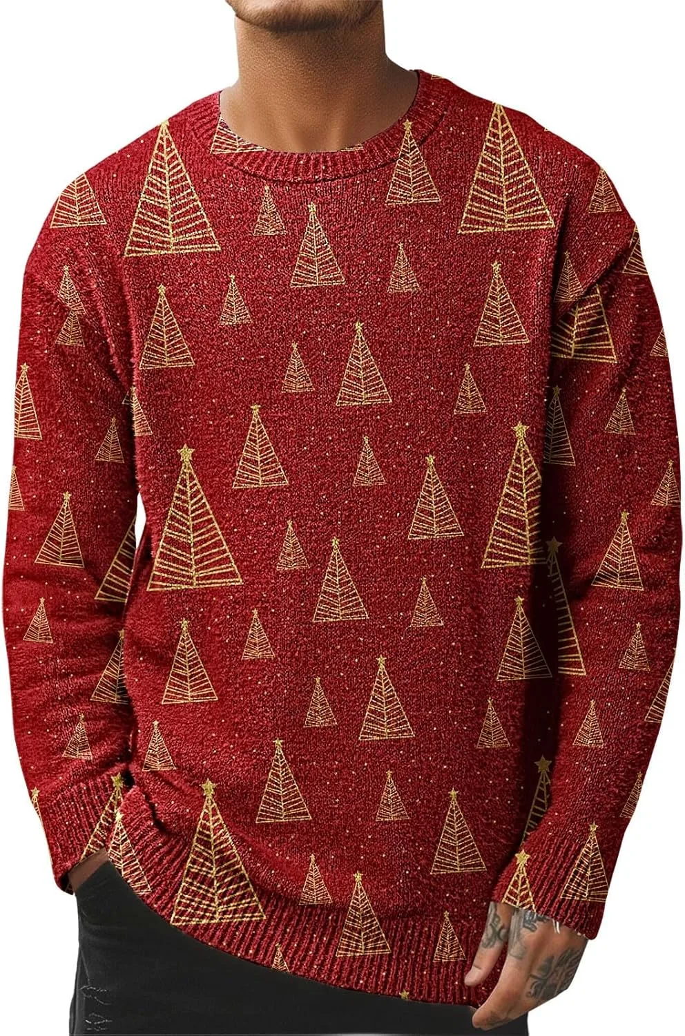 

Мужской свитер Ugly Christmas с оленями и снежинками