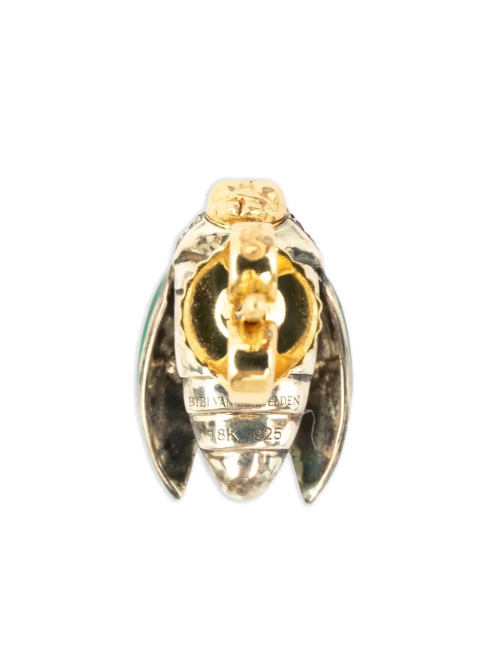

Серьги Scarab из желтого золота с бриллиантами и цаворитом Bibi van der Velden, золотой