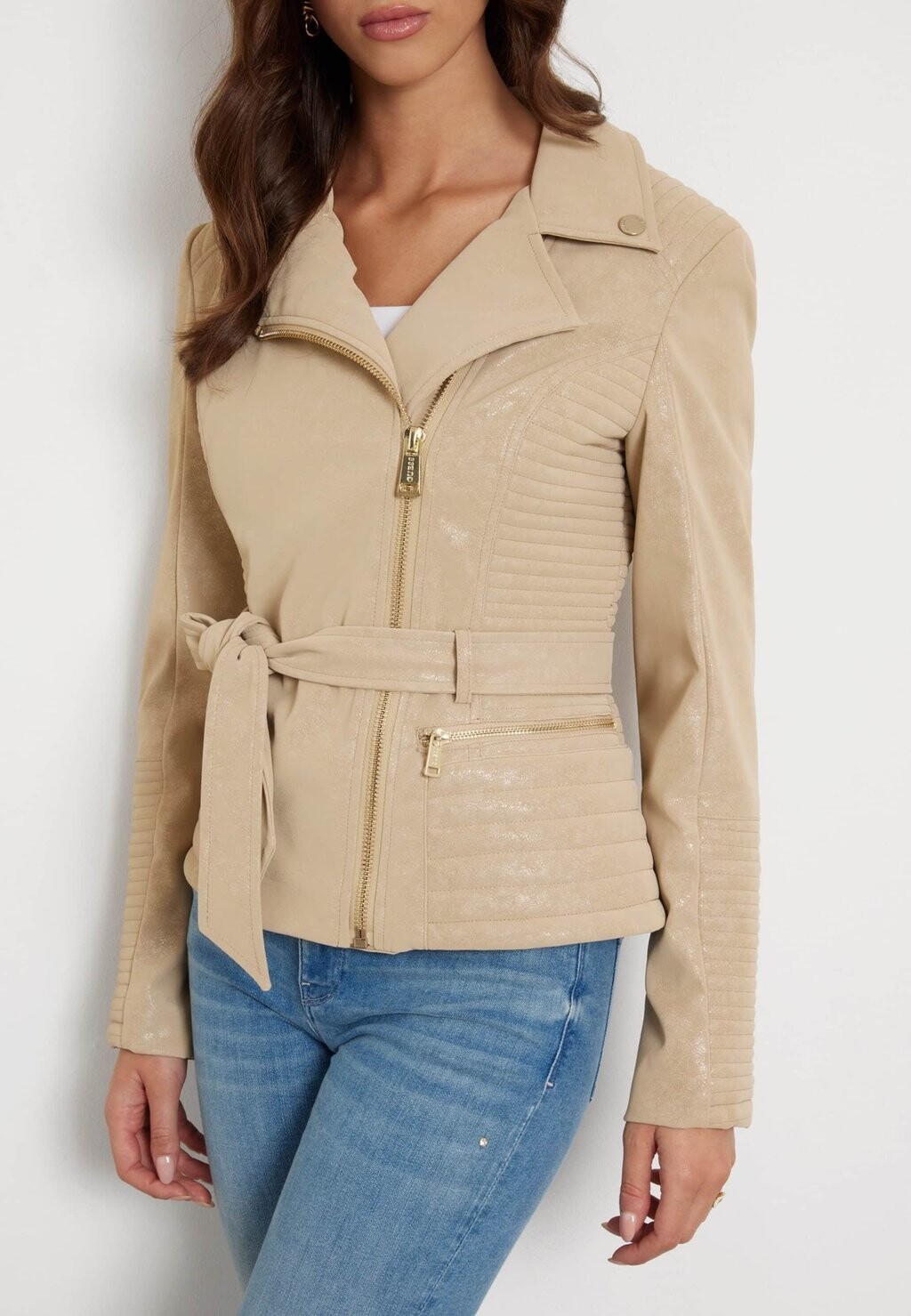 

Куртка из искусственной кожи NEW AGNES Guess, бежевый