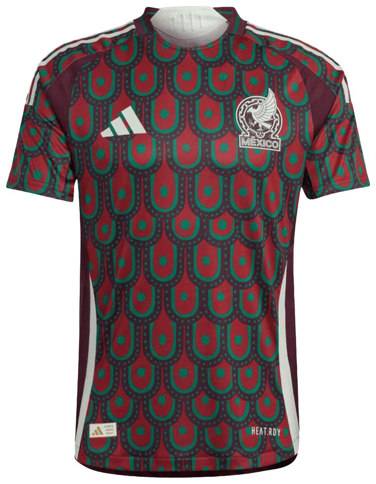 

Домашняя футболка Adidas сборной Мексики 2024 года, аутентичная, разноцветная, мультиколор