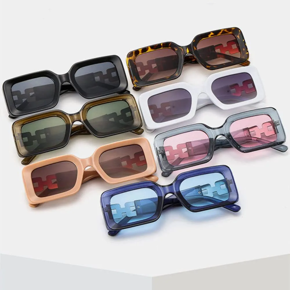 

Женские солнцезащитные очки в винтажном стиле с металлической оправой, прямоугольной формы, ретро-очки для женщин, защита от ультрафиолета UV400 XLUMIO, Black Grey