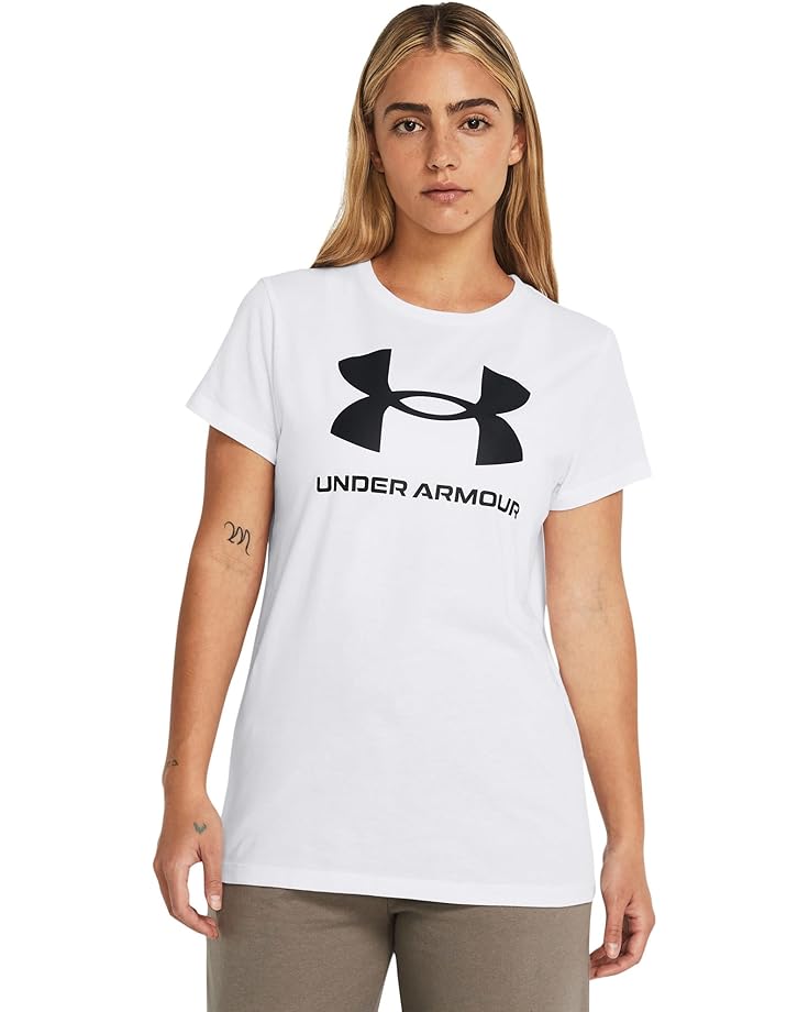 

Футболка Under Armour Rival Logo Short Sleeve T Shirt, цвет White/Black 2