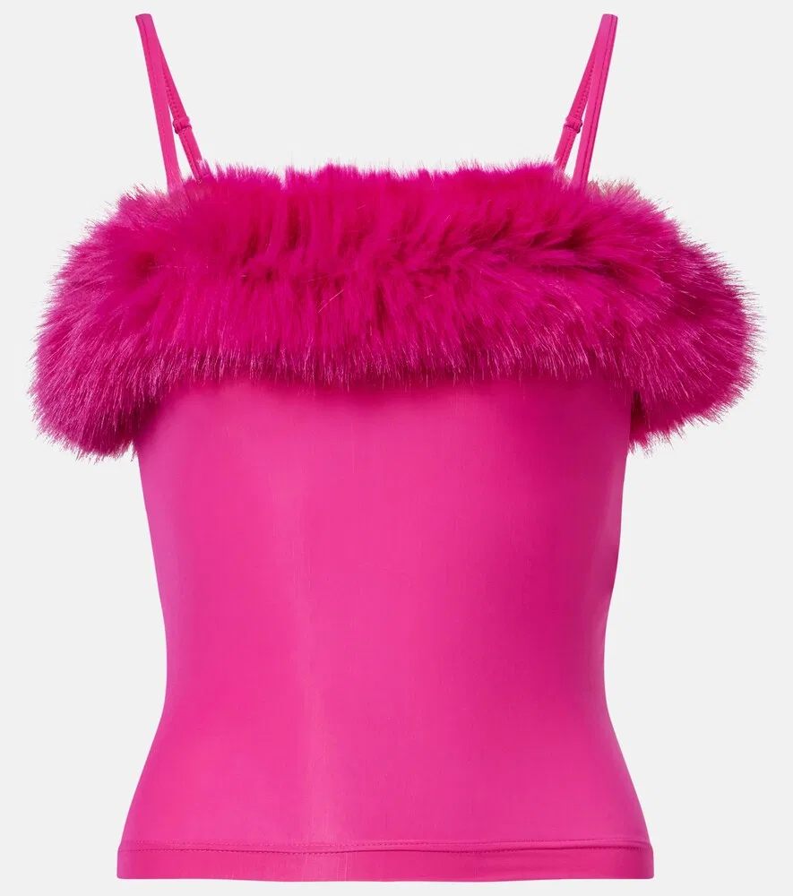 Майка из трикотажа Balenciaga, розовый