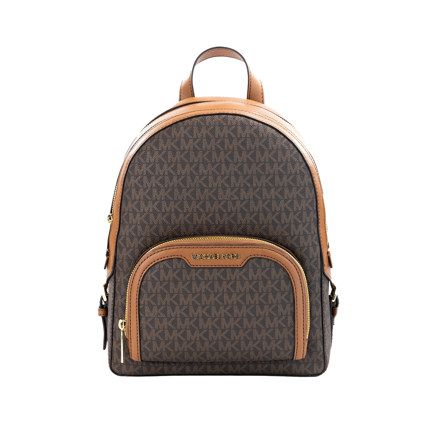 

Рюкзак-книжка Jaycee Medium Brown Signature PVC с карманом-молнией Michael Kors
