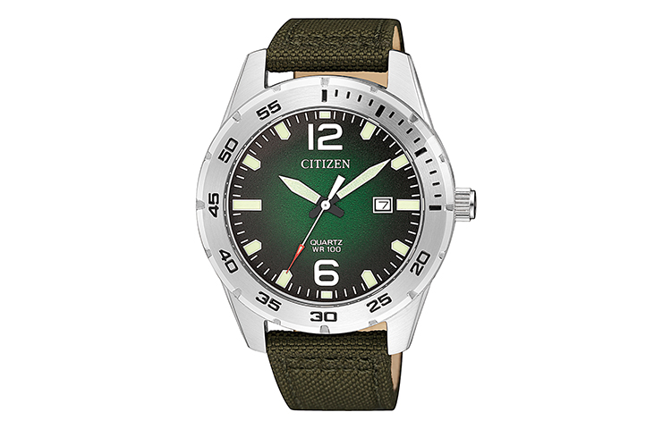 

CITIZEN Часы Quartz Movement Nylon Strap Watch Men's Watch Green Dial BI1041 06X