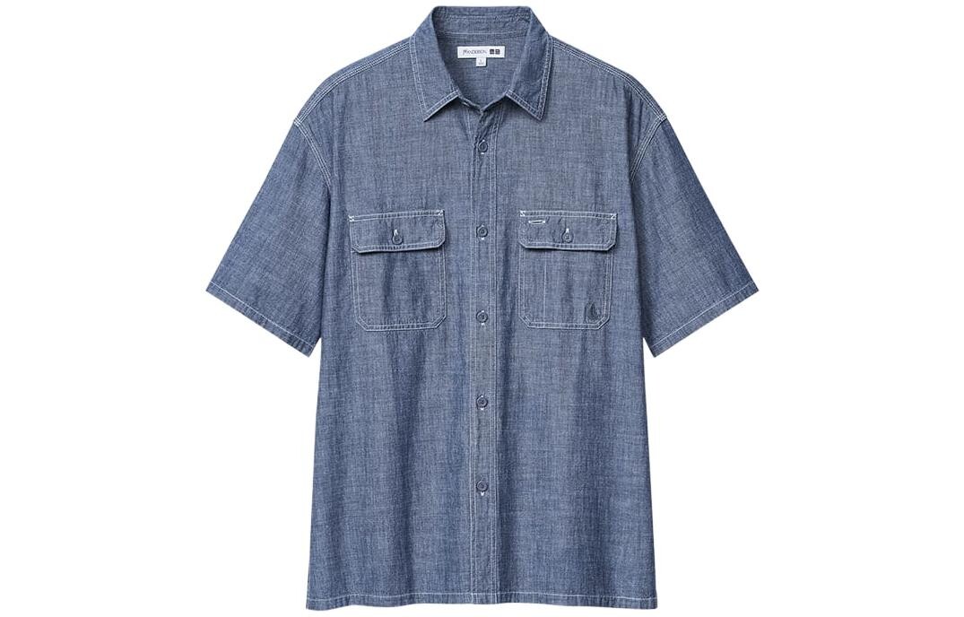 

Мужская рубашка UNIQLO, цвет Blue