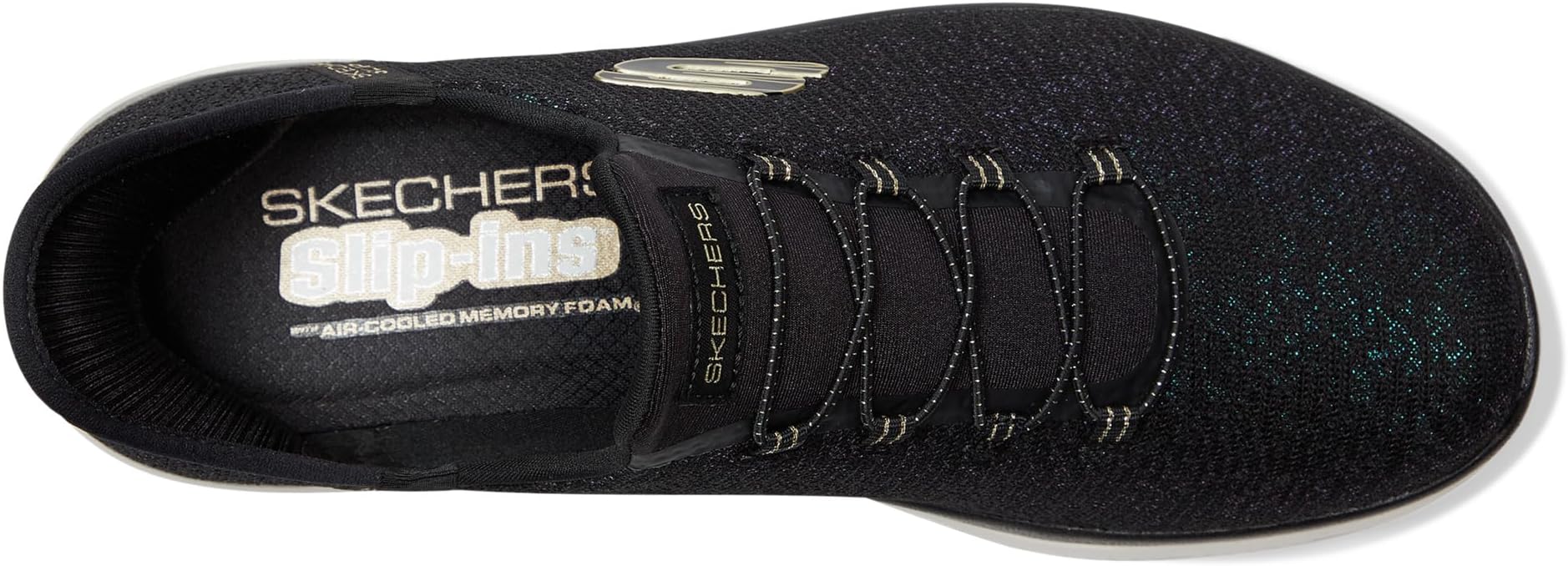 Кроссовки SKECHERS Summits-Lunar Glow Hands Free Slip-Ins, Black Gold — фото 2