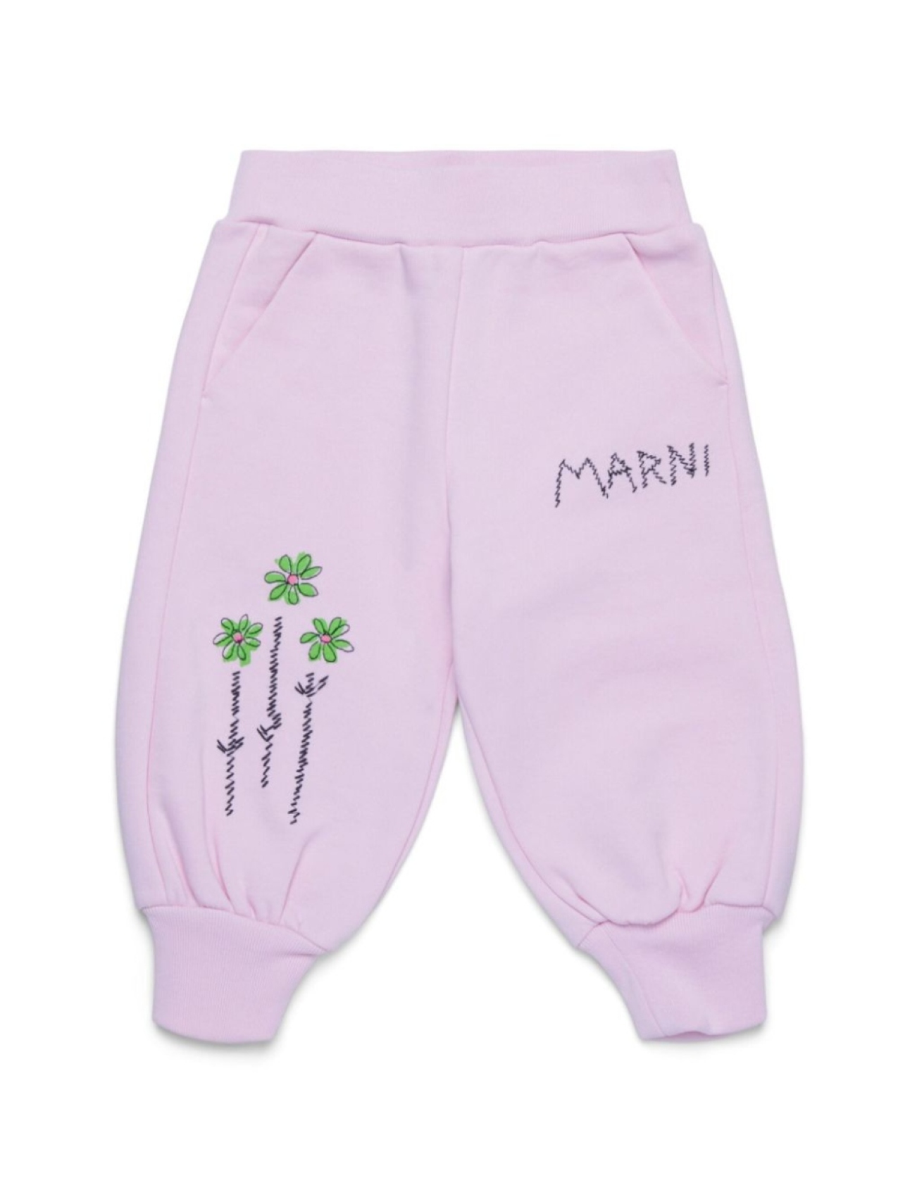 

Спортивные брюки с цветочным принтом Marni Kids, розовый