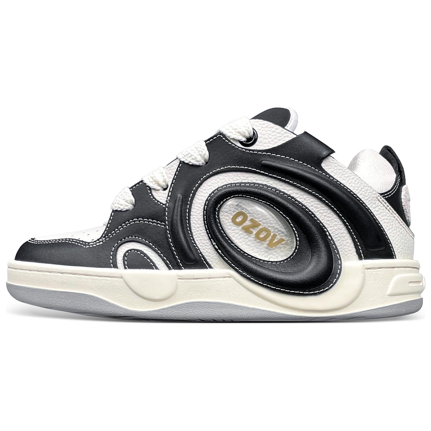 

Кроссовки OZOV Skateboarding Shoes Unisex Low-top Black/White/Gold, черный