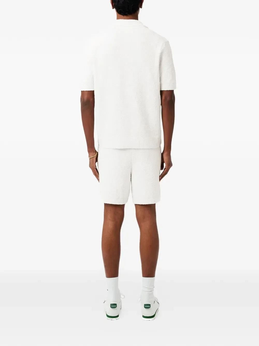 Шорты с нашивкой-логотипом и карманами Lacoste, бежевый — фото 2