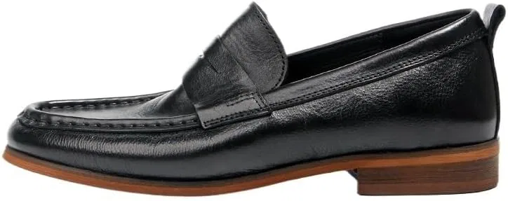 Лоферы кожаные Retro Men, Black UOPYNE