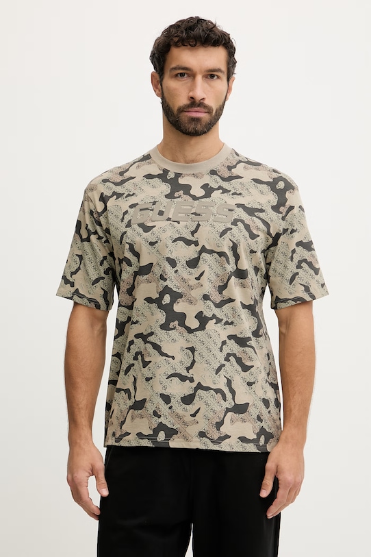 

Хлопковая футболка chayton Guess, зеленый