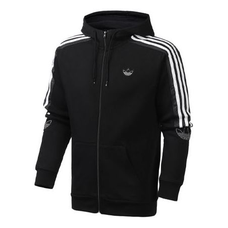 

Куртка adidas originals logo Printing Casual Hooded Jacket Black, черный