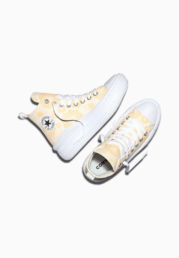Кроссовки высокие Converse Chuck Taylor All Star Move Platform Sunshine High Top Trainers, винтажный белый с золотым — фото 3