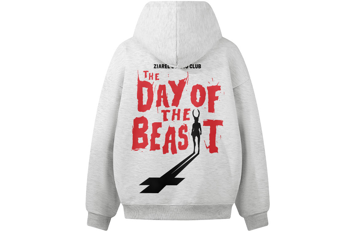 

Толстовка Unisex Hooded Moderate Heavyweight ZIAREL, белый heather серый