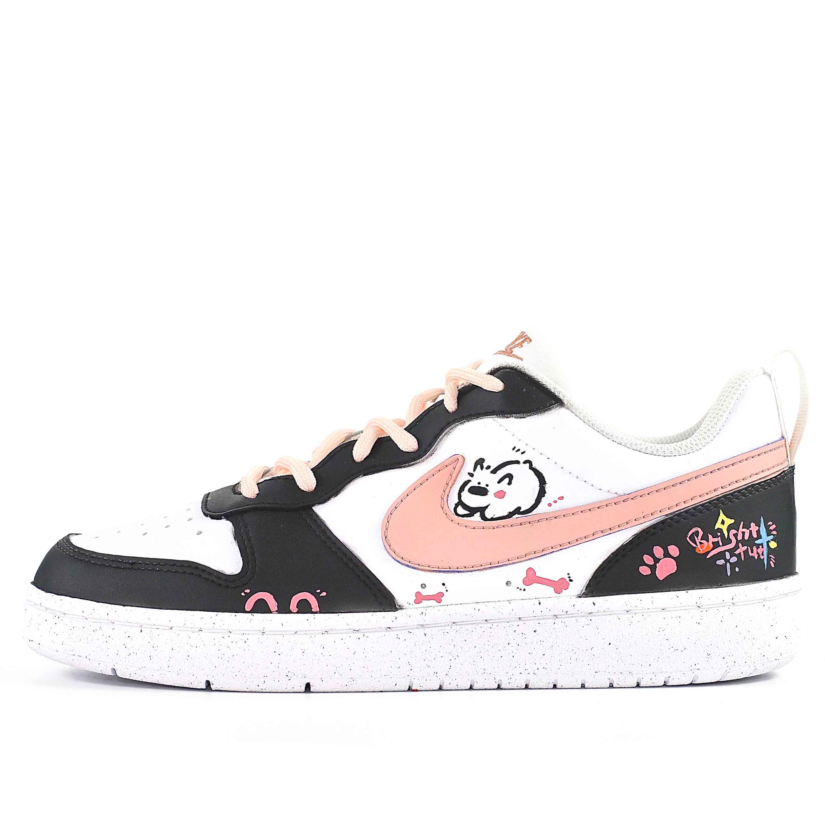 

Детские скейтерские кроссовки Court Borough для младших школьников Nike, черный/розовый