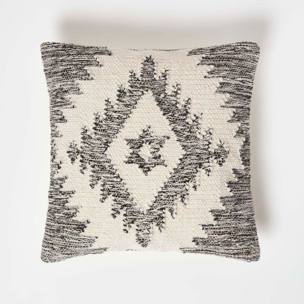 

HOMESCAPES Подушка Kilim Karu серо-кремовый - подушка 45 х 45 см с наполнителем