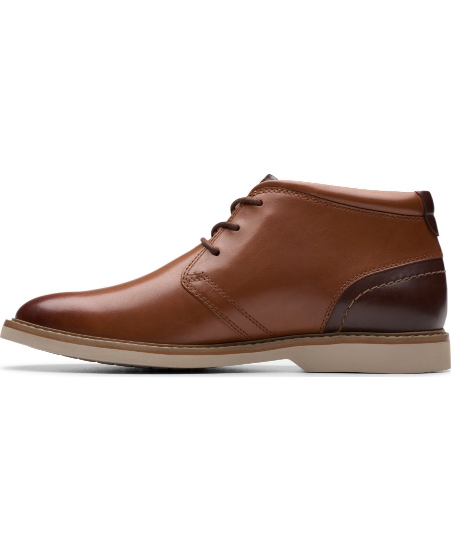 Мужские ботинки Radcliff Mid из коллекции Clarks, Dark tan leather — фото 4