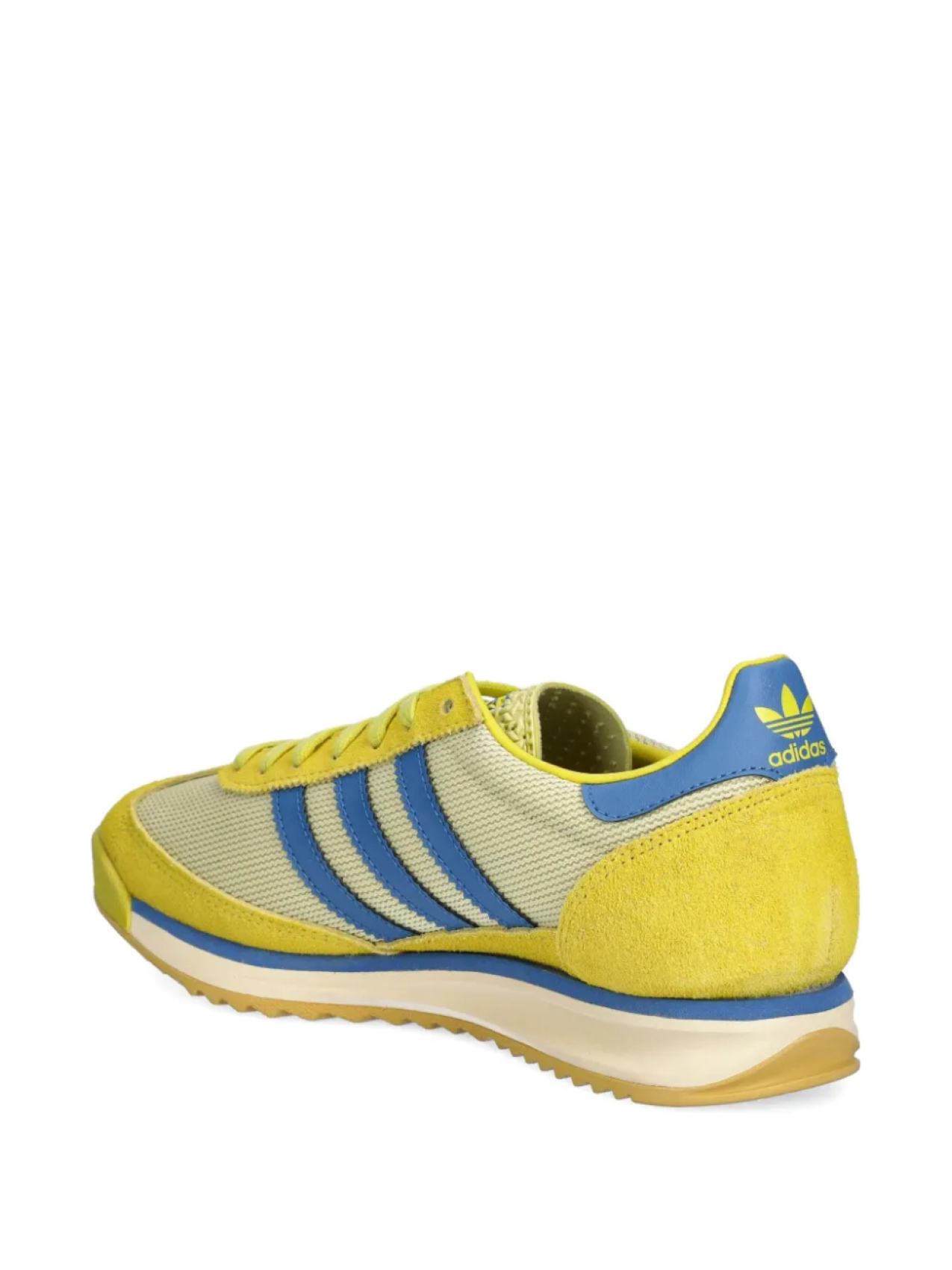 Кроссовки Adidas SL 72 из замши с тремя полосками, желтый — фото 4