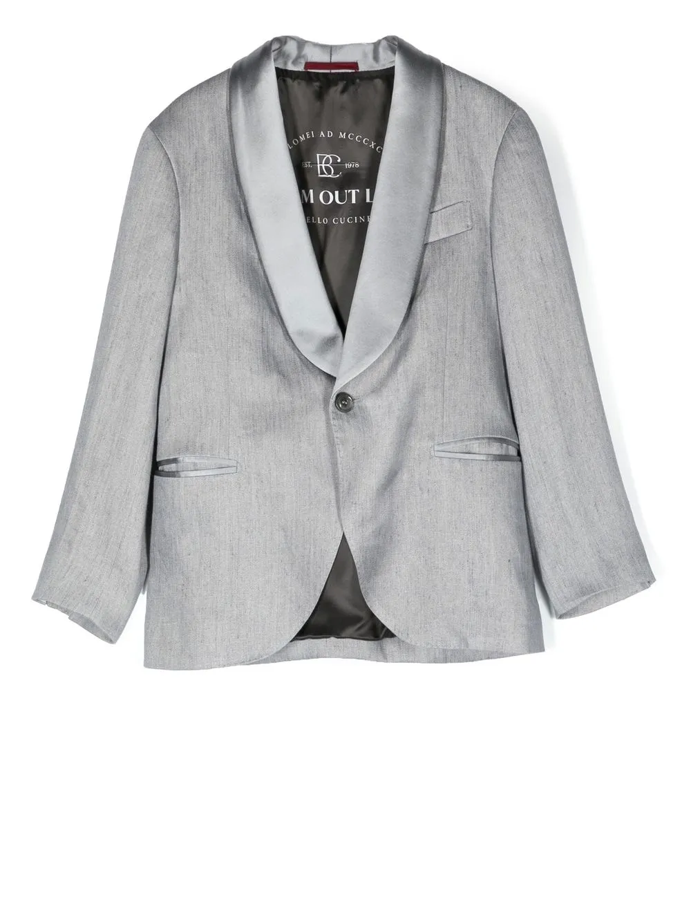 

Льняной пиджак Brunello Cucinelli Kids, серый