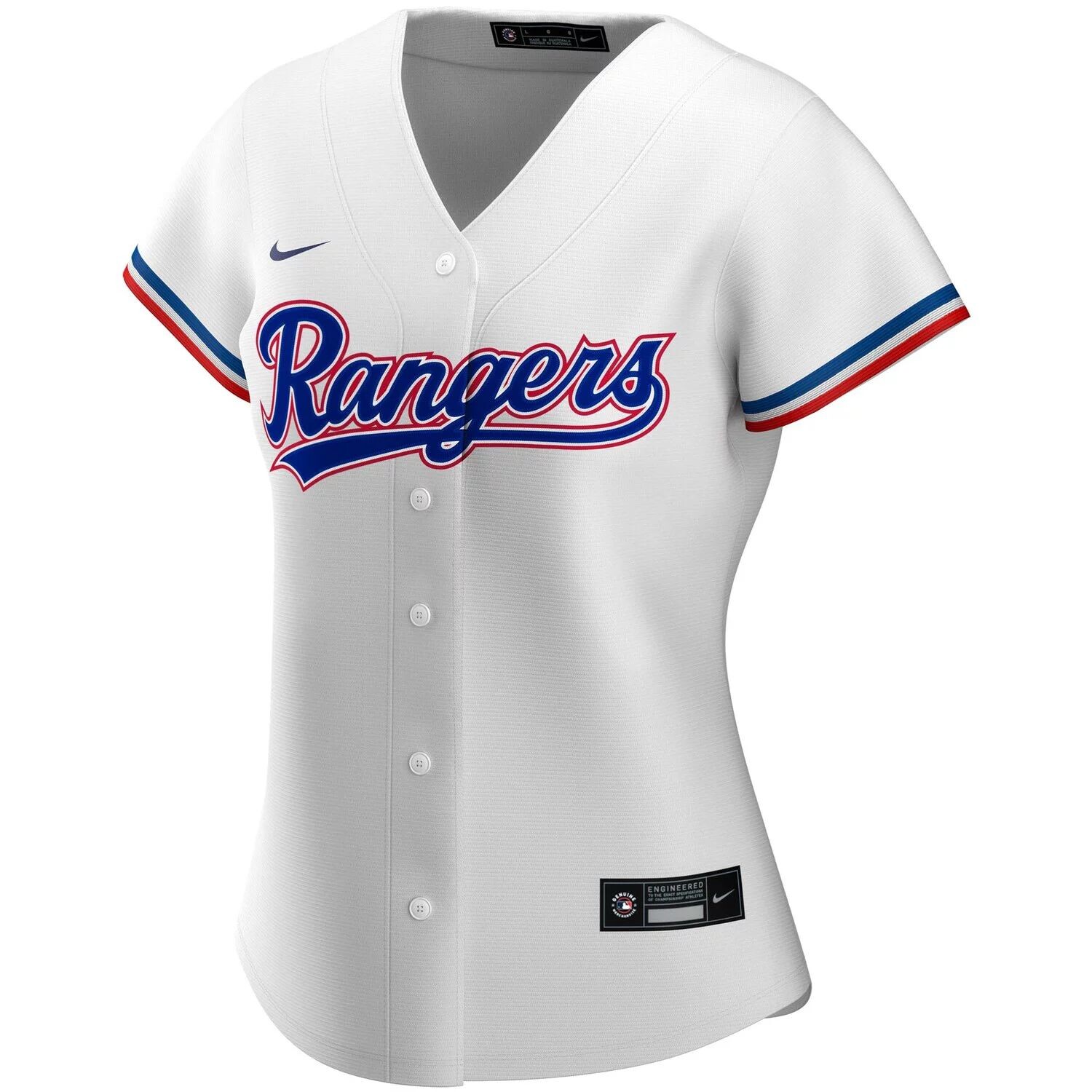 Женская белая домашняя футболка Nike Texas Rangers, реплика команды Nike — фото 2