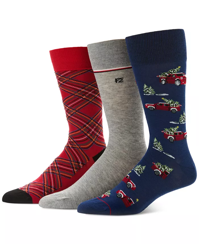 

Мужские носки 3 шт смешанные принты Perry Ellis Portfolio, мультиколор