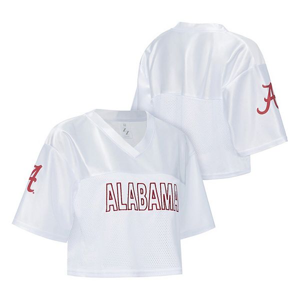 

Женская белая футболка Alabama Crimson Tide с сетчатыми вставками, кроп и V-образным вырезом Zoozatz, Белый, Женская белая футболка Alabama Crimson Tide с сетчатыми вставками, кроп и V-образным вырезом Zoozatz
