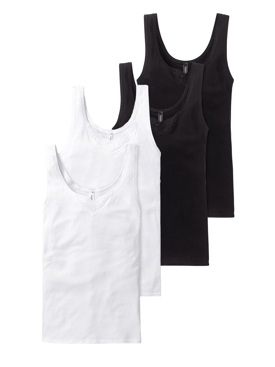 

Топ SCHIESSER Cotton Essentials, черный