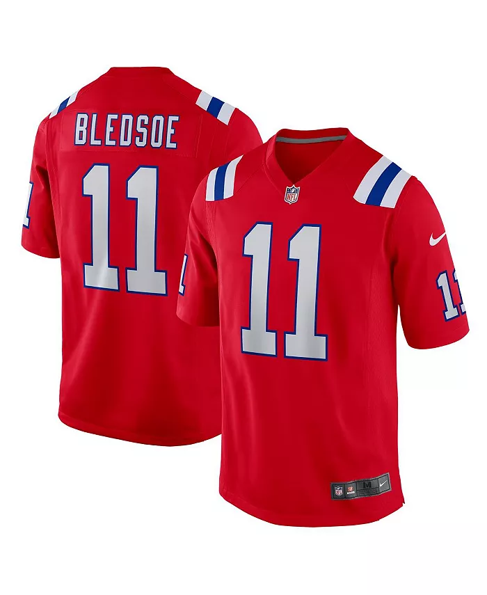 

Мужская футболка Drew Bledsoe New England Patriots Game Retired Player Nike, красный
