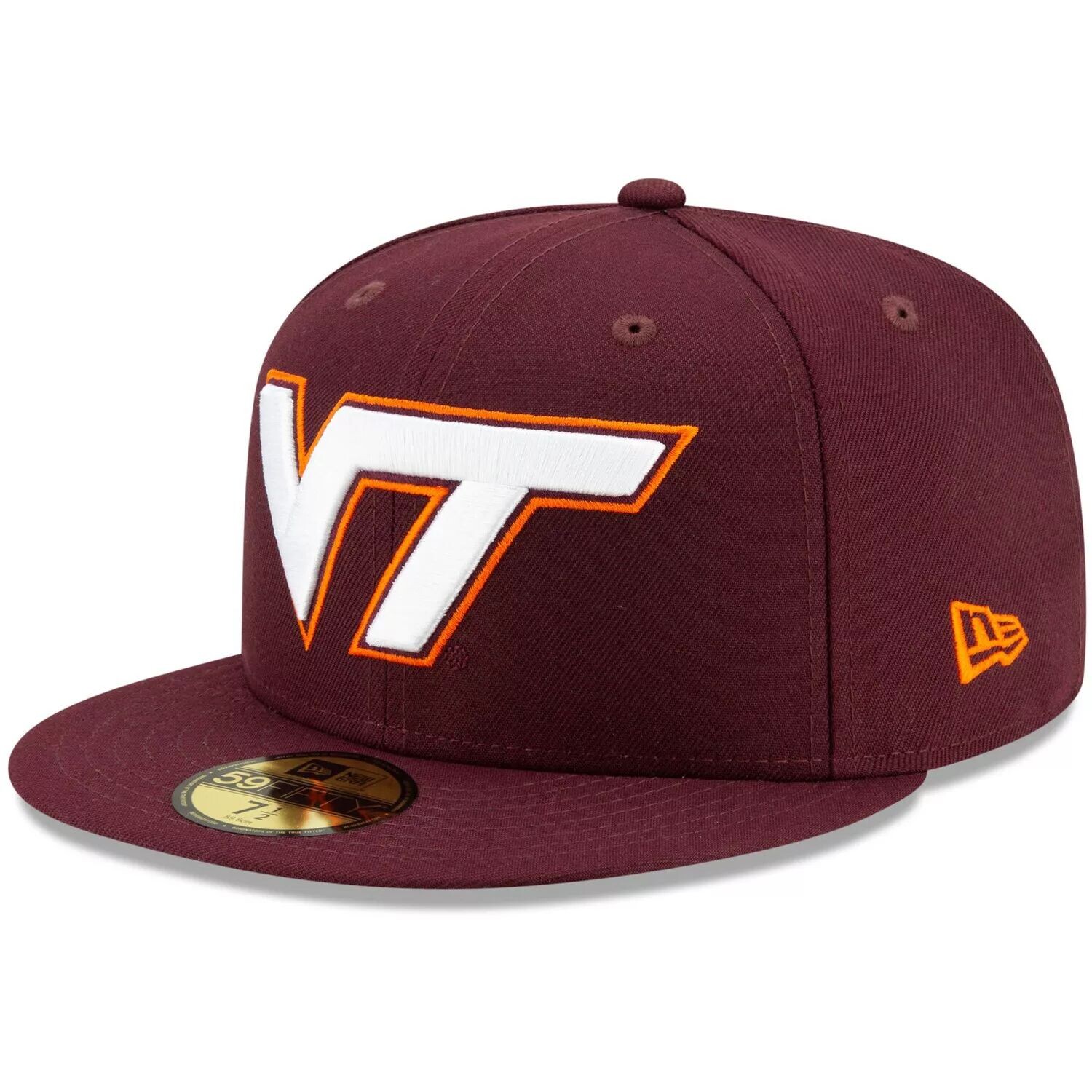 

Мужская облегающая шляпа New Era Maroon Virginia Tech Hokies Basic 59FIFTY Team