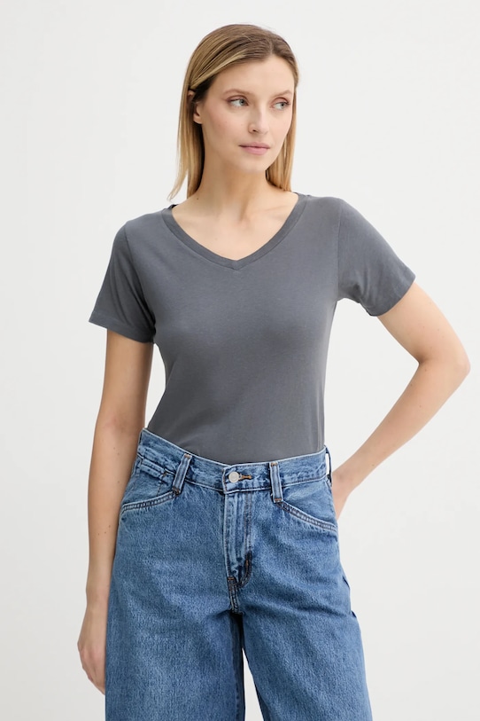 

Хлопковая футболка American Vintage, серый