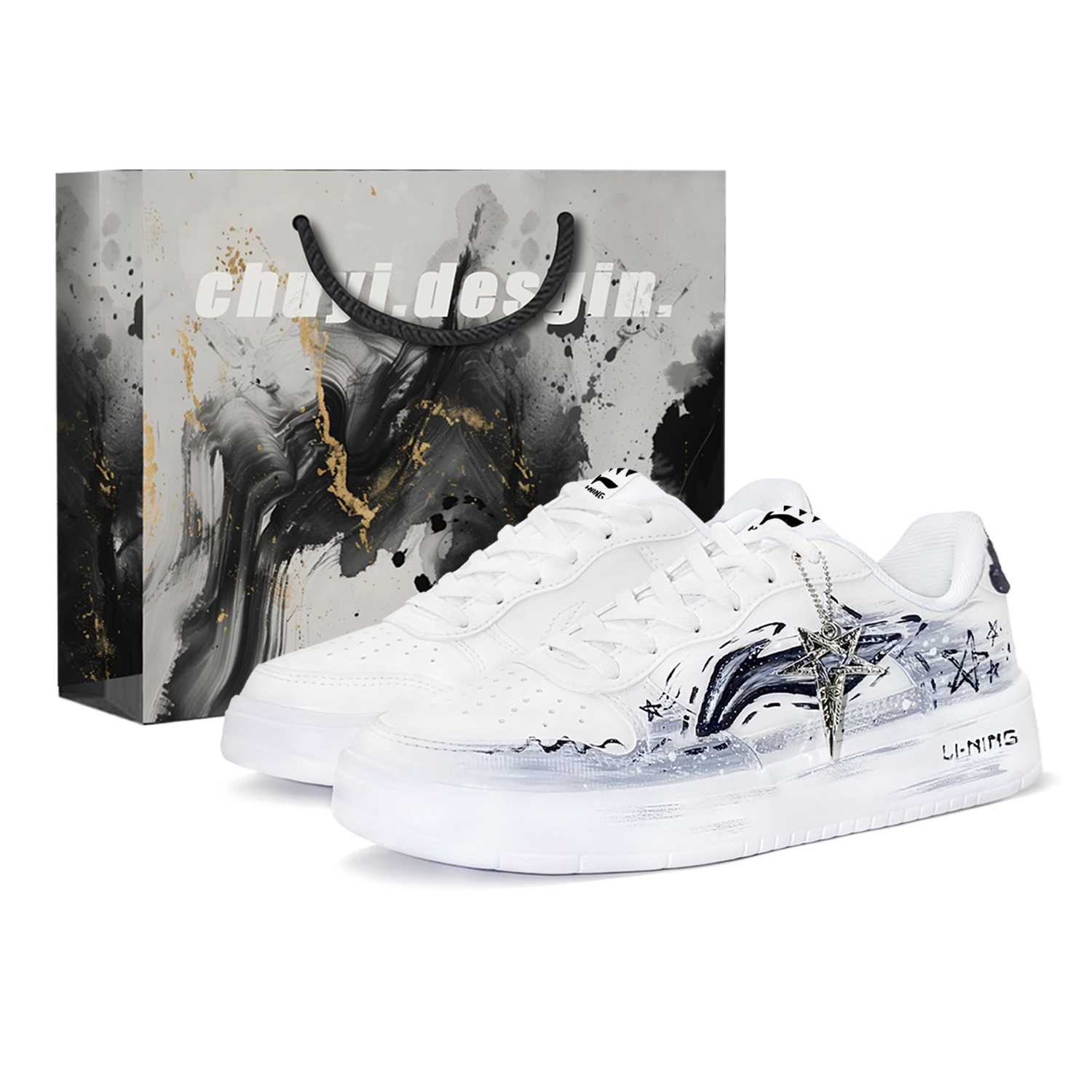 

Мужские плавучие скейтбордистские кроссовки Li Ning с износостойким и легким дизайном, низкие., светлый фиолетовый