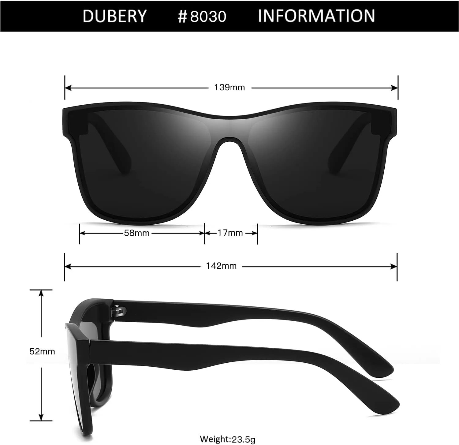 

Солнцезащитные очки DUBERY Fashion Polarized для женщин и мужчин, 100% защита от УФ-излучения, модные сдвоенные линзы, модель D8030, 2pack-black/Black+black/Fuchsia