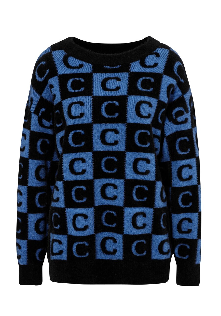 

Тонкий вязаный свитер Aniston CASUAL Sweater, цвет blue/black
