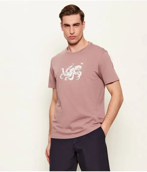 Футболка regular fit Emporio Armani, розовый