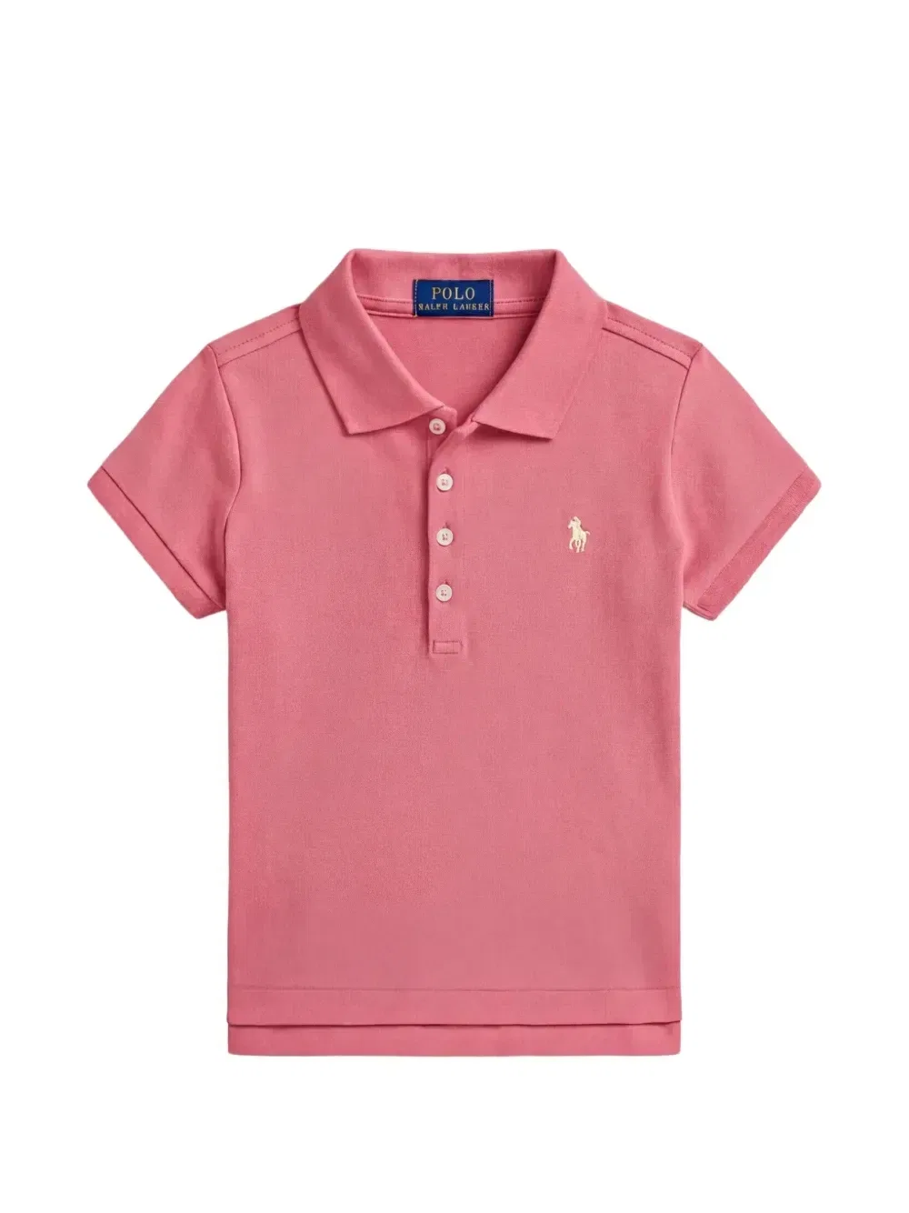 Рубашка-поло с вышитым логотипом POLO RALPH LAUREN KIDS, розовый