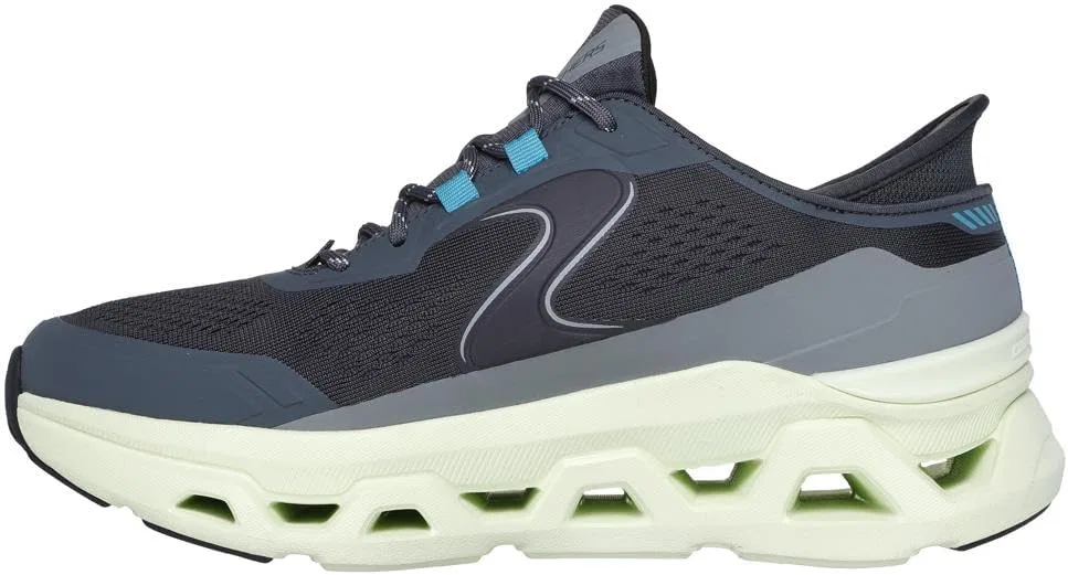 Skechers Slip-ins: Мужские кроссовки Glide-Step Altus Hands-Free, темно-серый/салатовый — фото 4