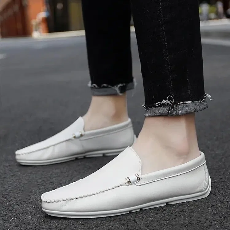 Лоферы полосатые Luxury Business Dress Oxford Men Loafers, бежевый UOPYNE — фото 2