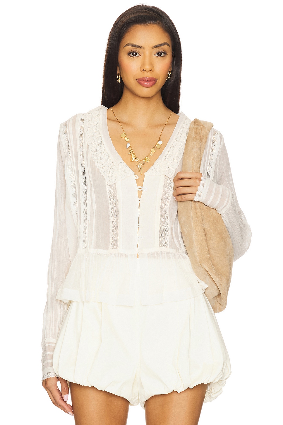 

Блуза Elodie Free People, ivory